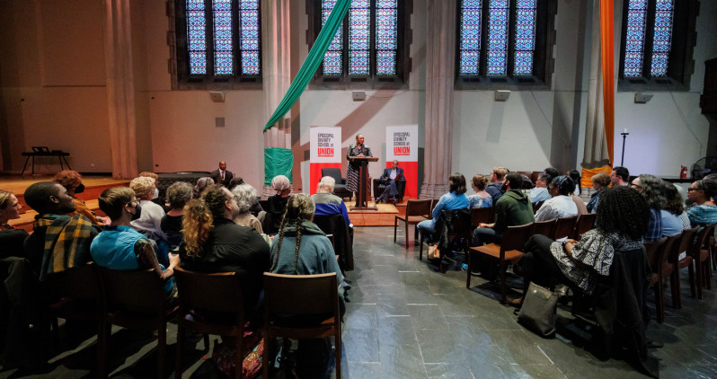 Audience and speaker at Episcopal Divinity School at Union