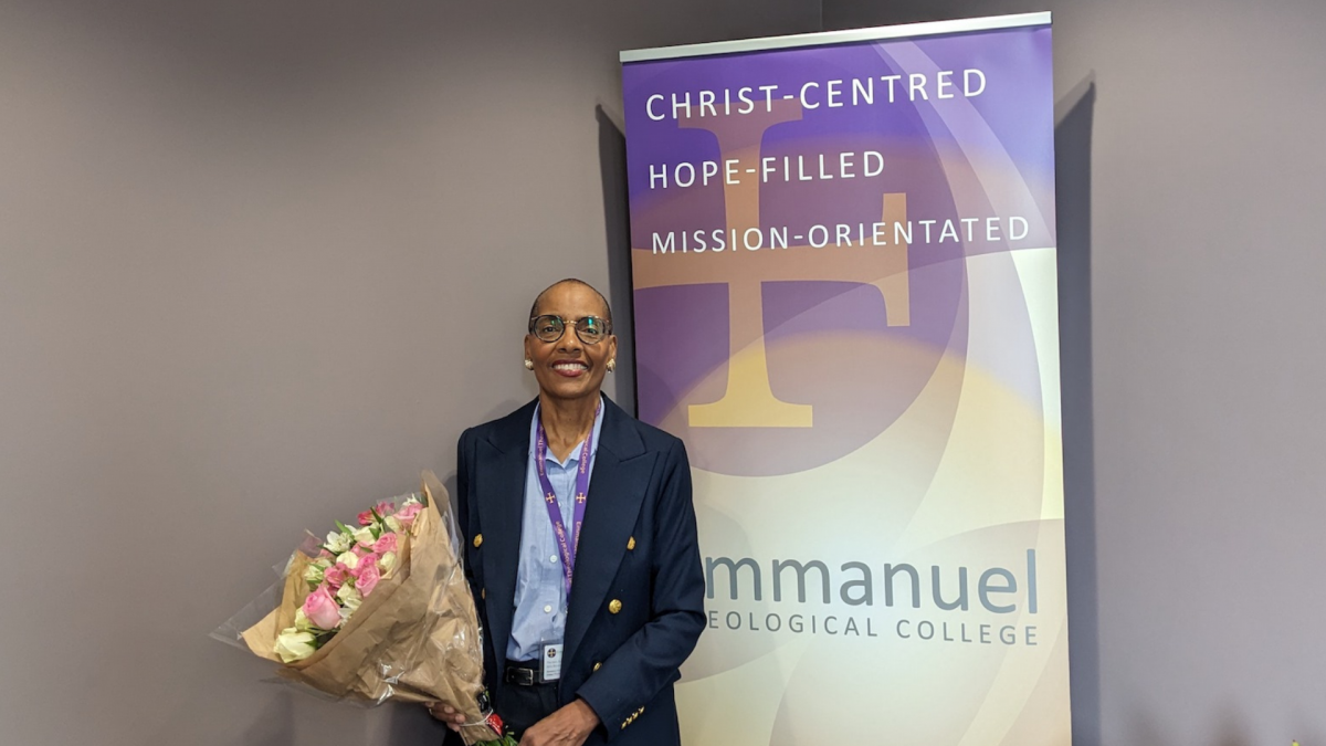 EDS Interim President Kelly Brown Douglas at Emmanuel Theological College, where she is serving as the Honorary Professor of Global Theology